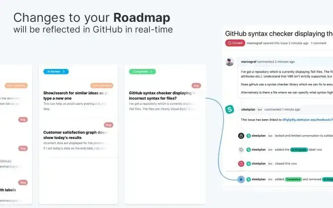 Updating GitHub Issues from a Sleekplan post