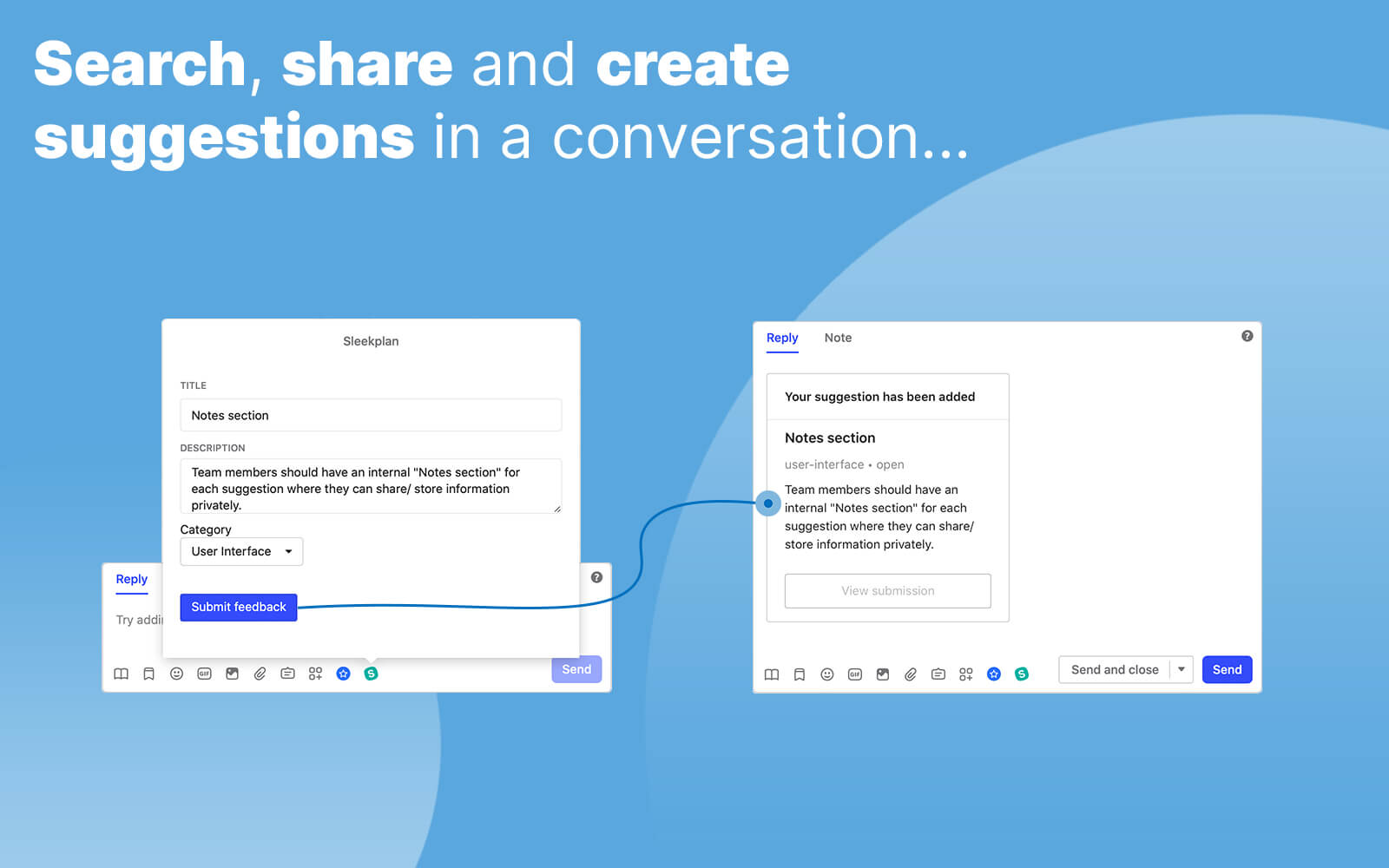 Search, share and create suggestions within your Intercom Messenger Search, share and create suggestions within your Intercom Messenger